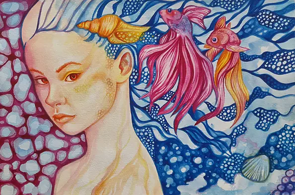 Danuta Kolis - Akwarela - Portret z głębin