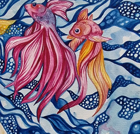 Danuta Kolis - Akwarela - Portret z głębin