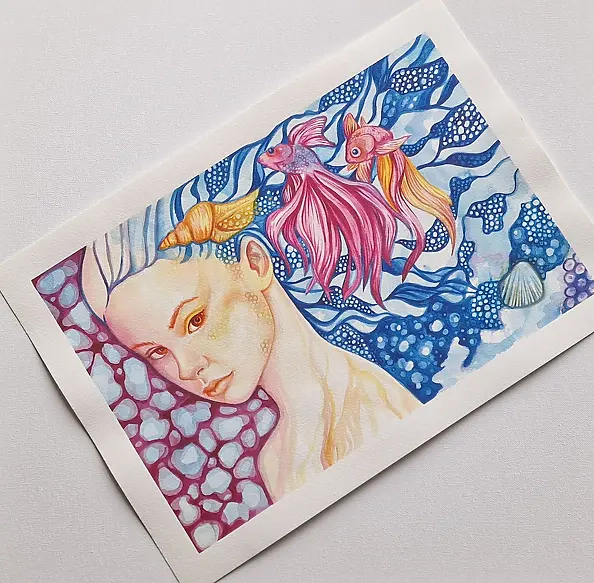 Danuta Kolis - Akwarela - Portret z głębin