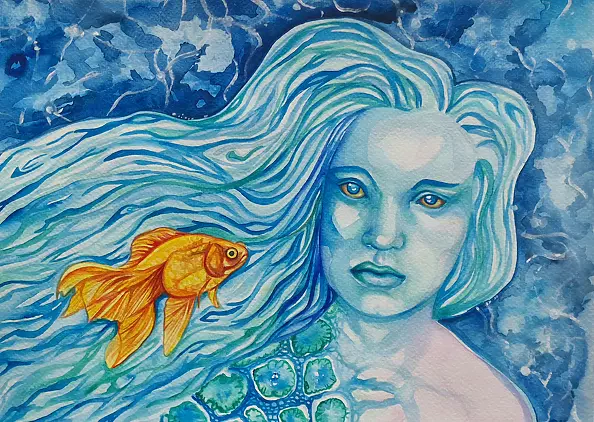 Danuta Kolis - Akwarela - Rybka