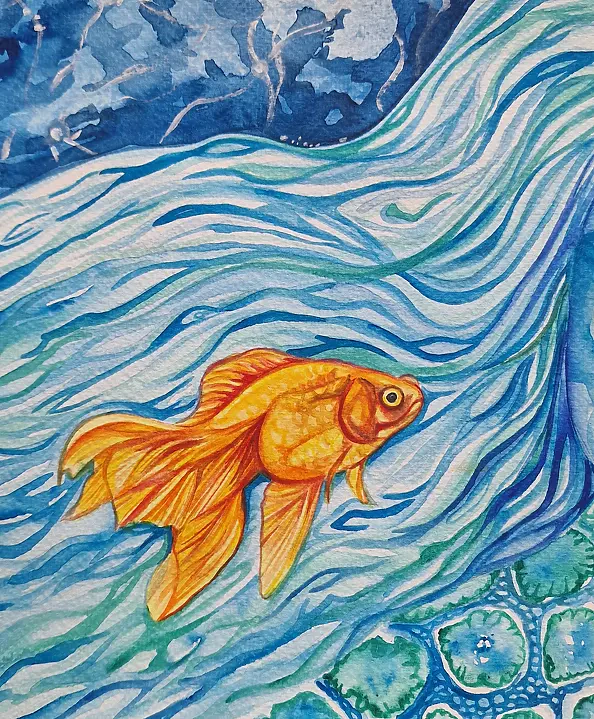 Danuta Kolis - Akwarela - Rybka