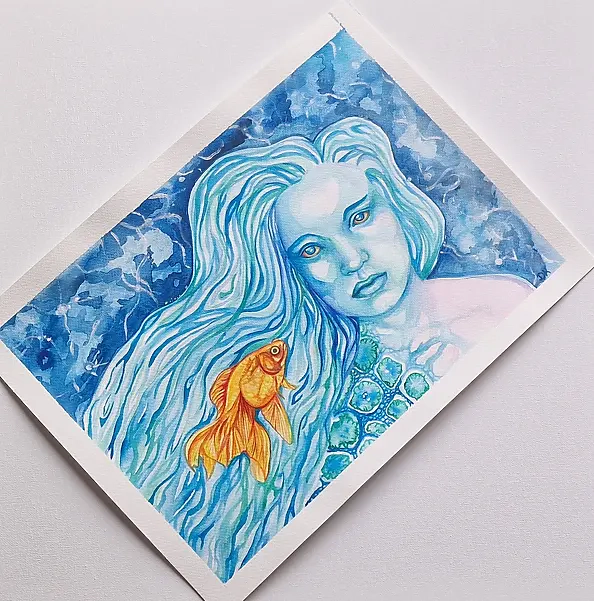 Danuta Kolis - Akwarela - Rybka