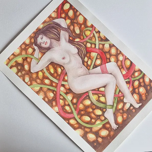 Danuta Kolis - Watercolor - The Intertwining of Senses