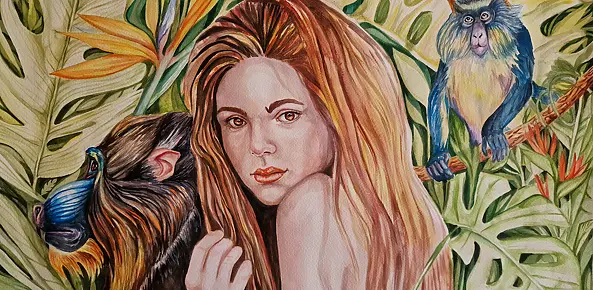 Danuta Kolis - Watercolor - Jungle Whispers