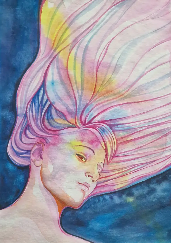 Danuta Kolis - Watercolor - Rainbow Thoughts