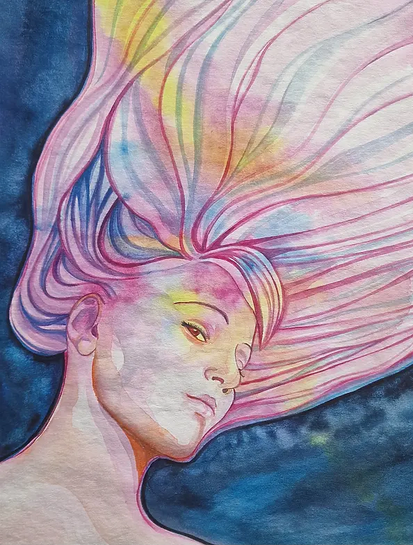 Danuta Kolis - Watercolor - Rainbow Thoughts