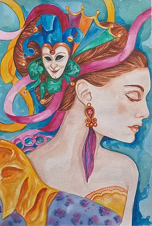   - Watercolor - Venetian Girl