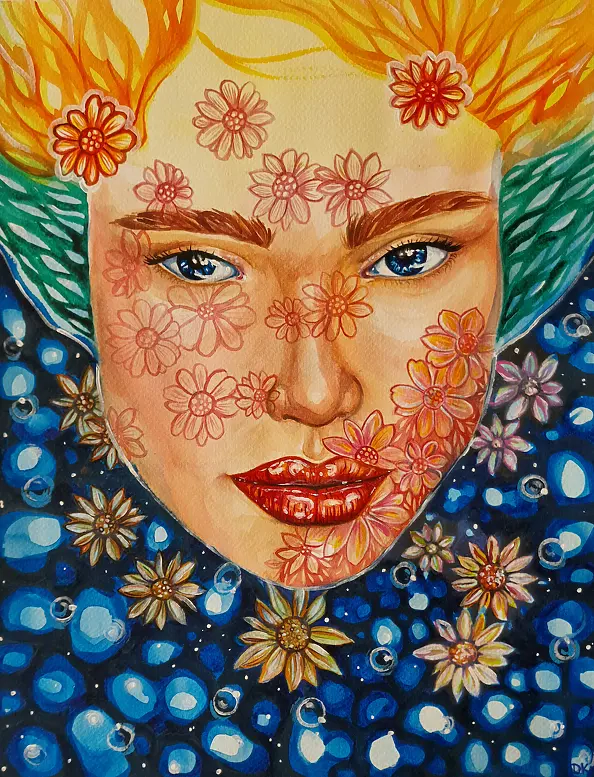 Danuta Kolis - Watercolor - Inner Gardens