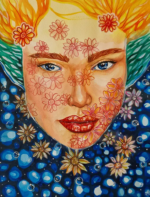 Danuta Kolis - Watercolor - Inner Gardens