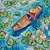 Danuta Kolis - Watercolor - Among the water lilies