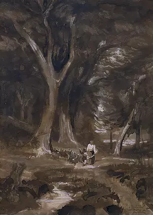 Witold Kubicha - Watercolor inspired by the painting of I. Szyszkina