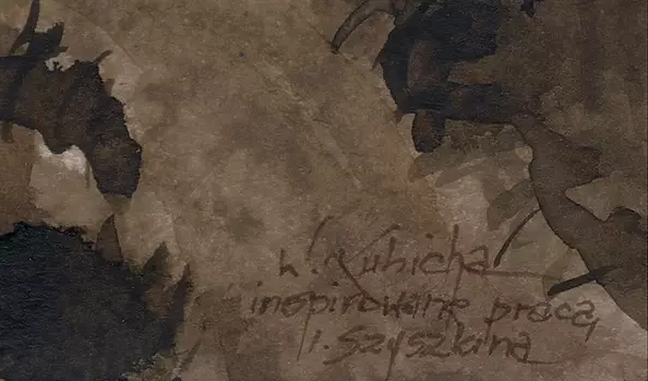 Witold Kubicha - Akwarela inspirowana obrazem I. Szyszkina