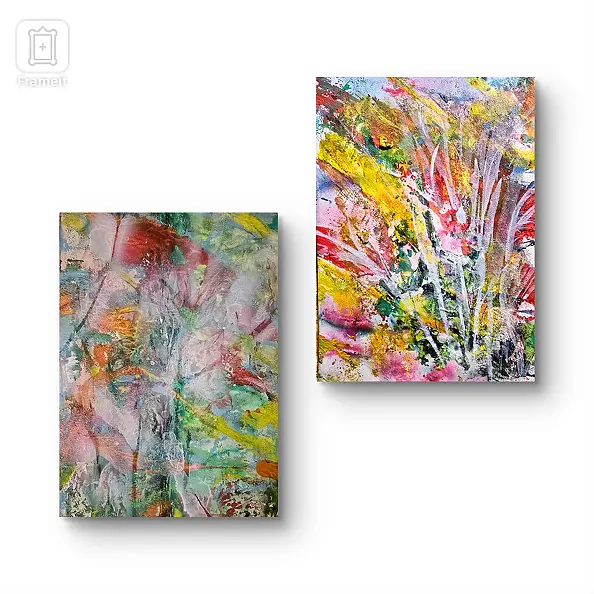 Ewa Mościszko - Watercolor composition entitled Bieszczady