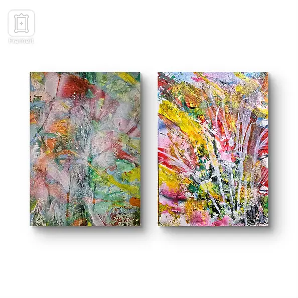 Ewa Mościszko - Watercolor composition entitled Bieszczady