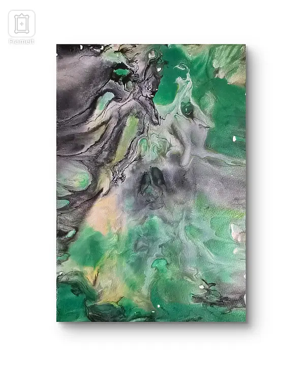 Ewa Mościszko - Watercolor painting entitled Angel vs demon