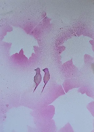 Ewa Mościszko - Watercolor entitled Autumn Enchantment