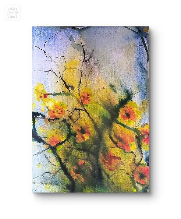 Ewa Mościszko - Watercolor painting entitled "Wildflowers"
