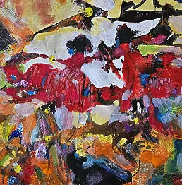 Ewa Mościszko - Aquarell mit dem Titel Latino