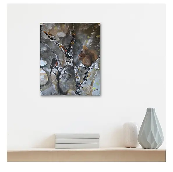 Ewa Mościszko - Watercolor entitled Friendship