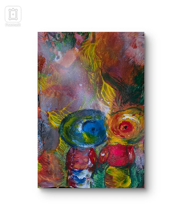 Ewa Mościszko - Akwarela pt.Spacer z psiapsi