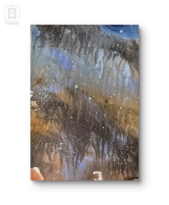 Ewa Mościszko - Akwarela pt. BAGNA ZIMA 