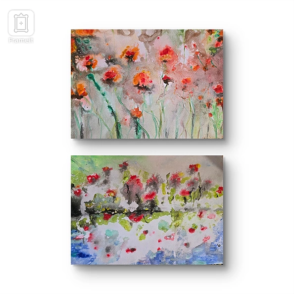 Ewa Mościszko - Watercolor painting entitled Wildflowers