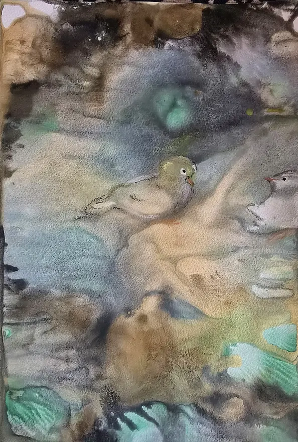 Ewa Mościszko - Akwarela pt Nasze Randez-Vous,  20x30xcm, 8