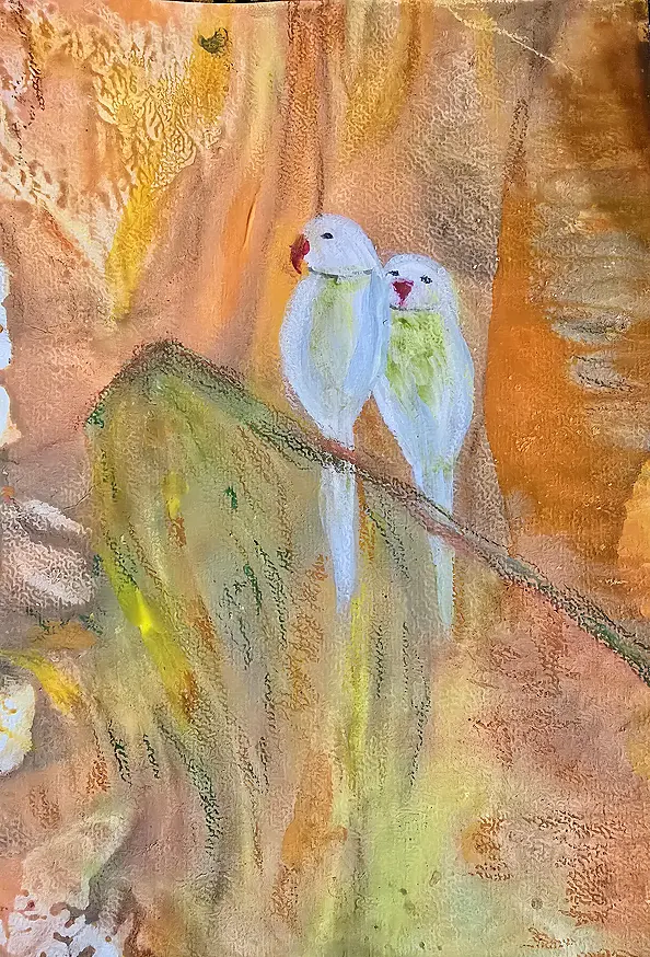 Ewa Mościszko - Watercolor entitled Our Rendez-Vous, 20x30xcm, 9