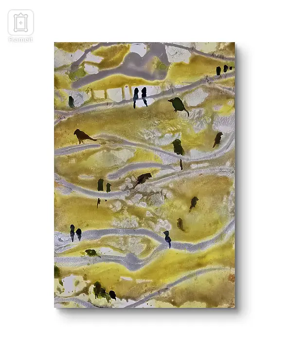 Ewa Mościszko - Watercolor painting entitled Bird Gossip