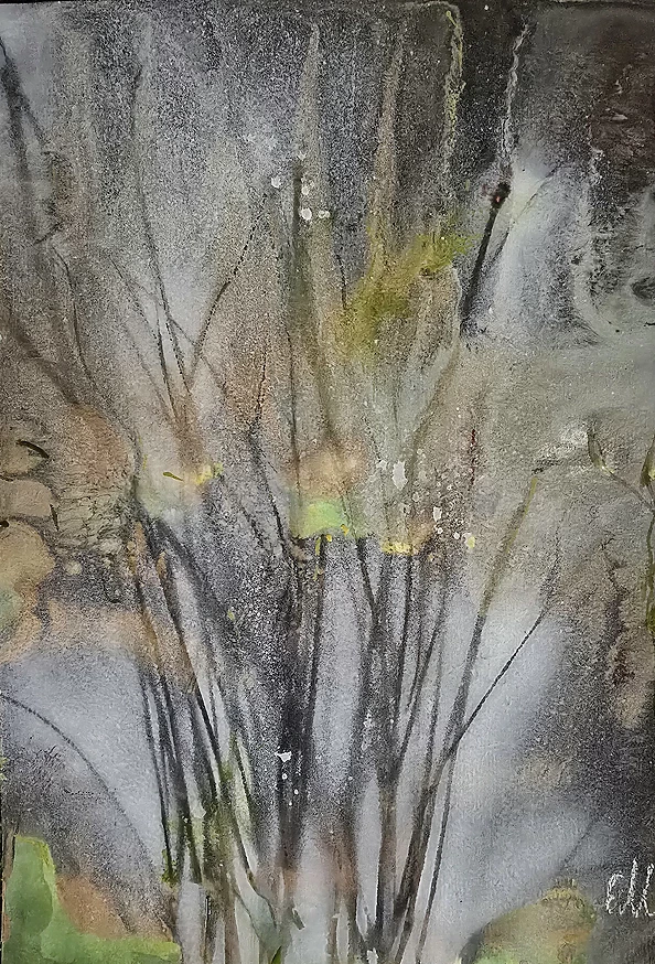 Ewa Mościszko - Watercolor painting entitled Żuławy wistlane