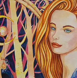 Danuta Kolis, Акварели - Лунная серьга, Акварелі - папір, 42 x 30