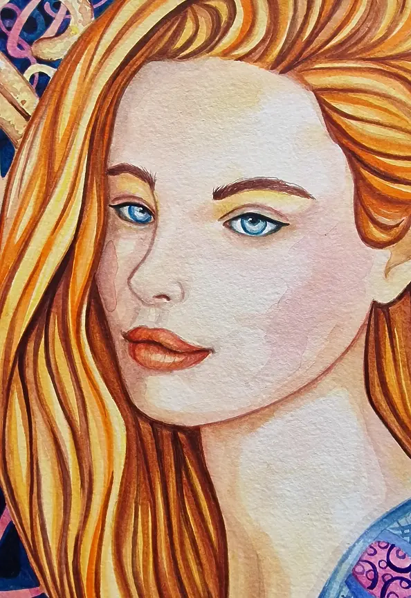 Danuta Kolis - Watercolors - Moon Earring