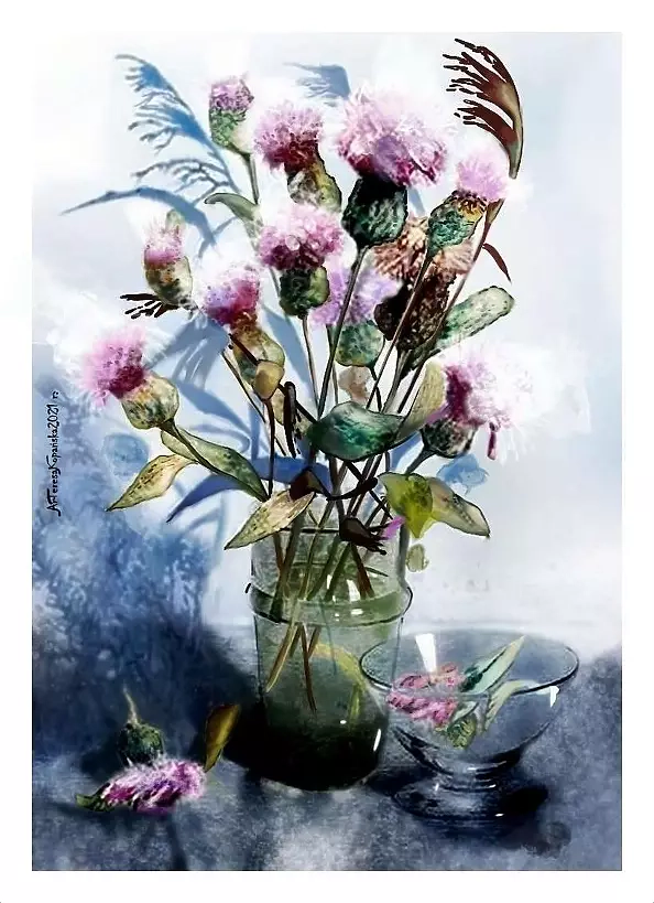 Teresa Kopańska - A watercolor poem about thistles