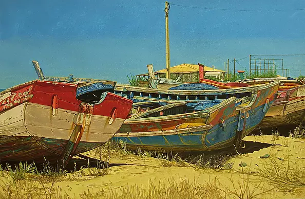 Andrzej A Sadowski - Algarve-Quarteria-old boats
