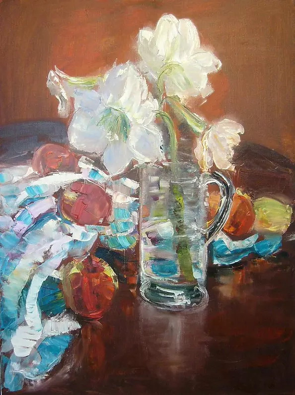 Kazimierz Komarnicki - Amaryllis in a vase