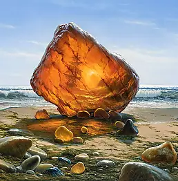 Marek Rużyk, Amber`s tale, Obraz olejny - płótno, 80 x 50