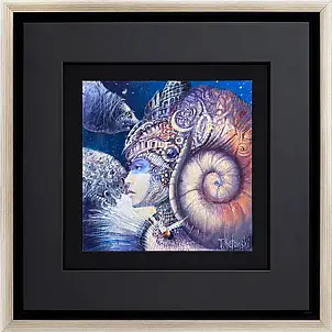 Tomasz Sętowski, Amphitrit, Acrylgemälde, Ölbild - Platte, 20 x 20