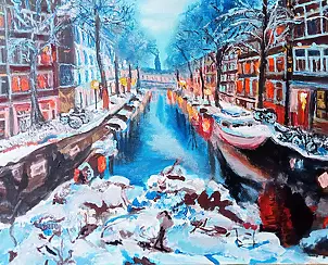 Krystyna Mościszko - Amsterdam zimą 
