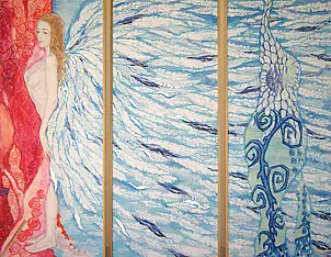   - Angel and a flower