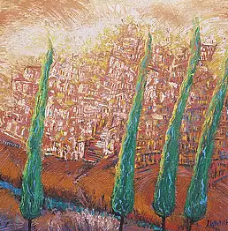 Julita Wiench, Итальянский акцент в Вармии, Акрилова картина - холст, 80 x 70