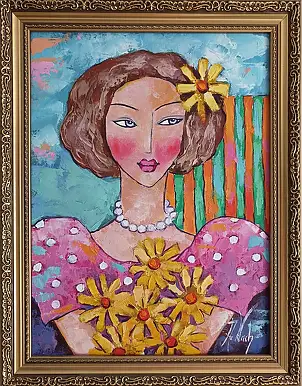 Anna Wach, Anabel, Impasto, Oil painting - canvas, 35 x 45