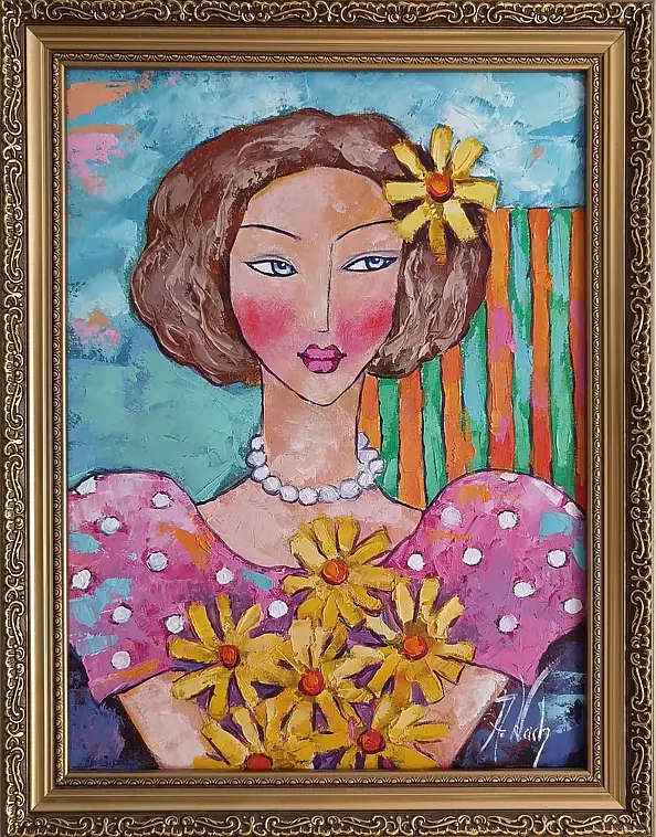 Anna Wach, Anabel, Impasto, Oil painting - canvas, 35 x 45