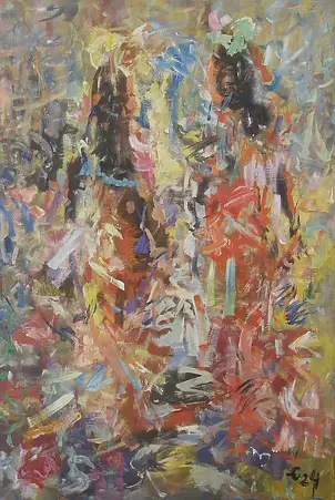 Eryk Maler, Andalusien, Flamenco, Ölbild - Leinwand, 70 x 100