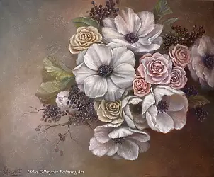 Lidia Olbrycht - Anemone and Roses