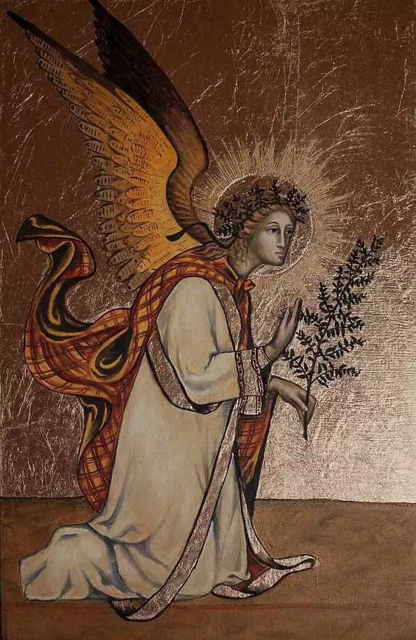 Anna Kloza Rozwadowska - Angel Gabriel according to Simone Martini