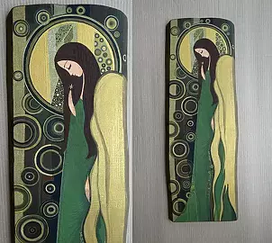   - Anioł Spokoju ... Ikona Autorska zielenią pisana...