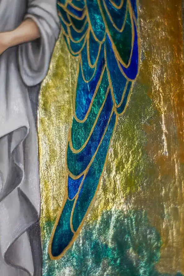 Anna Kloza Rozwadowska - Anioł Stróż ze skrzydłami witrażowymi