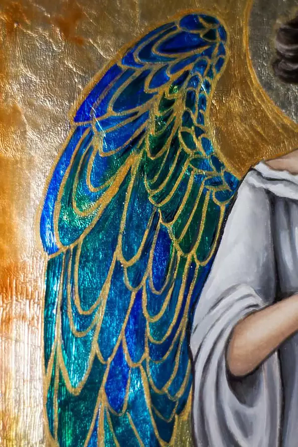 Anna Kloza Rozwadowska - Anioł Stróż ze skrzydłami witrażowymi