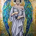 Anna Kloza Rozwadowska - Guardian Angel with stained-glass wings