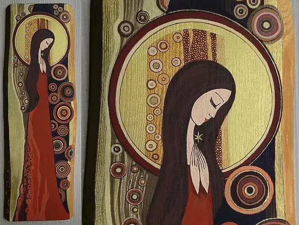 Stanisław Polaniak - Anioł Ukojenia ... Ikona Autorska brązem pisana...